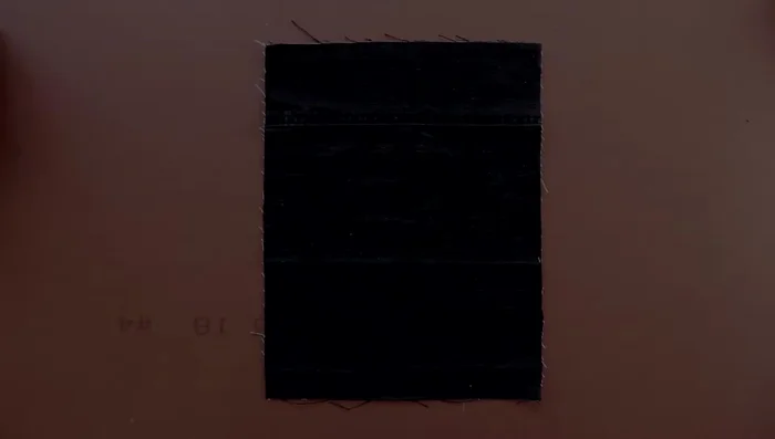 Cut the fabric to an 8-inch by 12-inch piece.