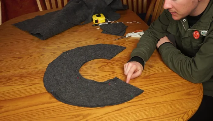 Sew the inner brim to the outer brim, securing the batting.