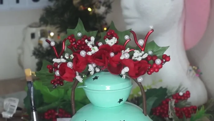 Add a snowy effect using white acrylic paint on the leaves (optional).