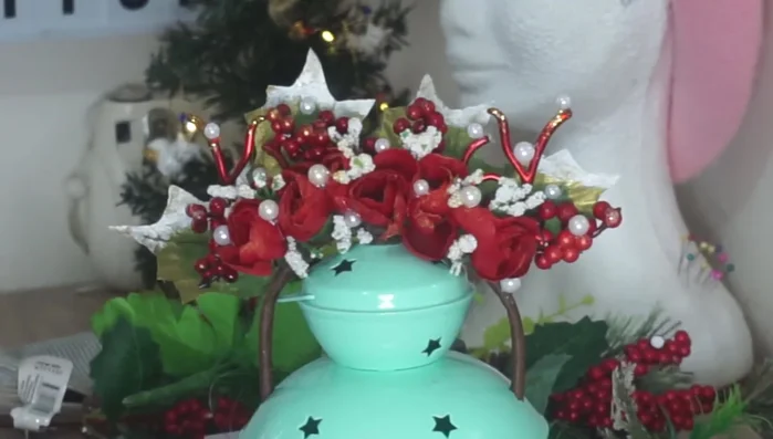 Attach two pieces of ribbon to each side for tying the crown under the chin.