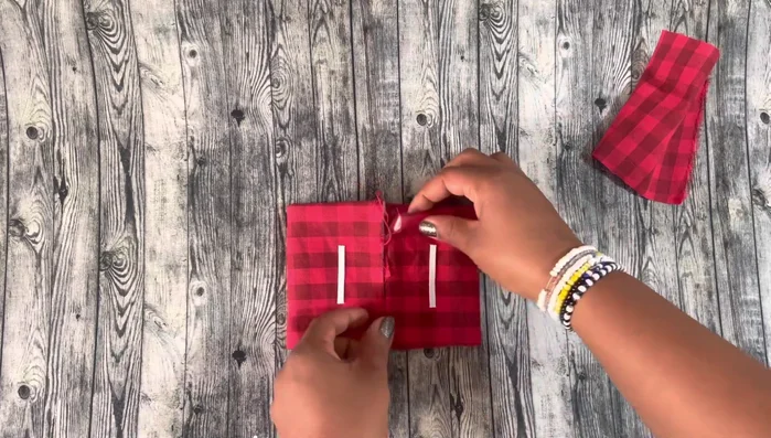 Attach elastics: Insert the elastics and sew them in place.