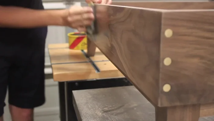 Apply paste wax with steel wool to enhance the wood's natural beauty (optional, but recommended with Polycrylic).