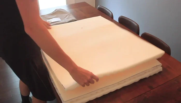 Insert mattress pads and custom mattress cover (from Covered Up).