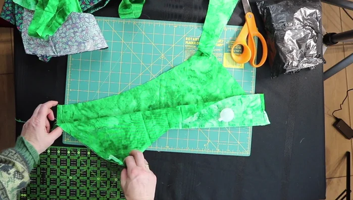 Prepare the fabric: Sew the two good sides of the fabric together, leaving a gap for stuffing.