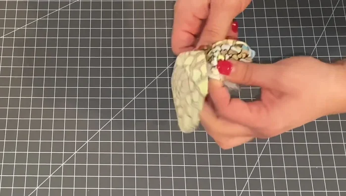 Turn the fabric right side out using a tool like a chopstick if necessary. Iron flat.