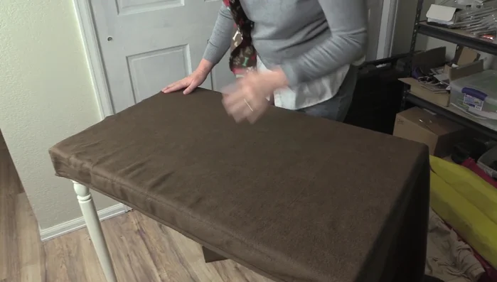 Cut out a second piece of fleece fabric (bottom piece) the same size as the top piece.