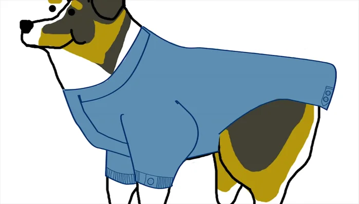 Make ribbed cuffs for the sleeves using elastic and repurposed buttons.