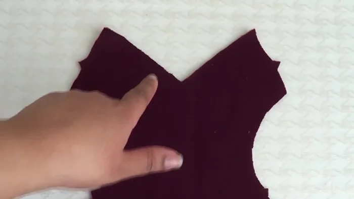 Sew up the shoulder seams using a ½ inch seam allowance.