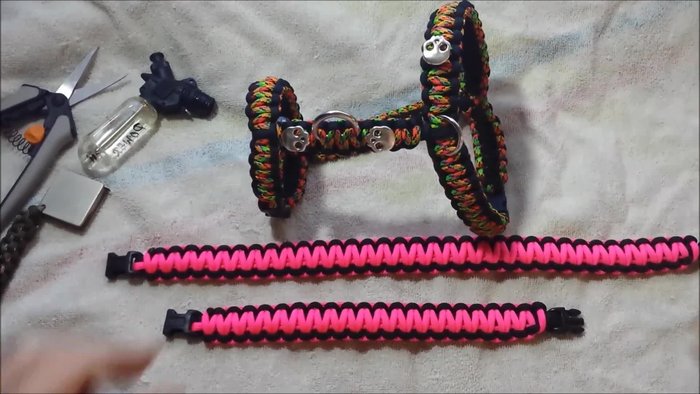Measure your cat's neck and body. Create two separate cobra weave bracelets: one for the neck and one for the body. The tutorial uses a 4-strand cobra weave for both.