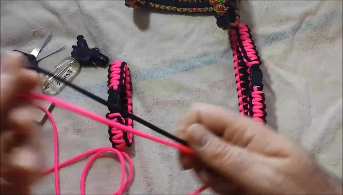 Measure and adjust the length between the neck and body pieces. Ensure the harness fits comfortably around your cat's chest and body.