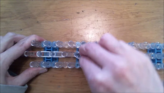 Close the figure with two white bands.