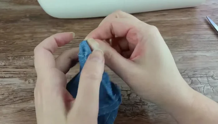 Turn the fabric right side out.