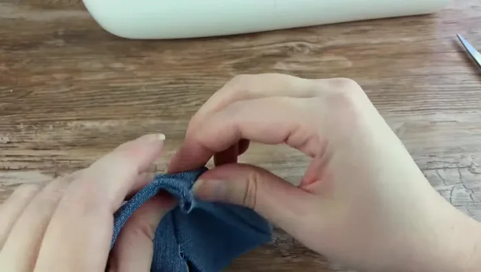Turn the fabric right side out.