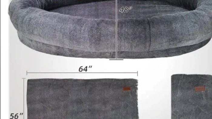 Snuggle up together in the spacious circular shape, offering ample room for both you and your pet.