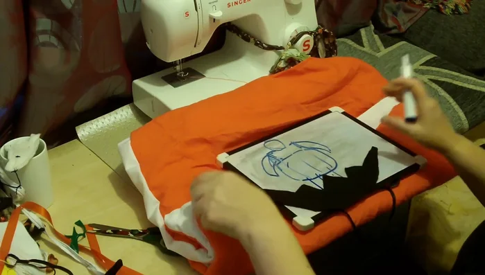 Add the pumpkin ridges: Sew vertical lines to create the pumpkin ridges. Use contrasting fabric or thread for a more dramatic effect.