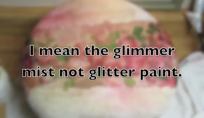 Touch up any areas with uneven glitter paint using chalk paint.