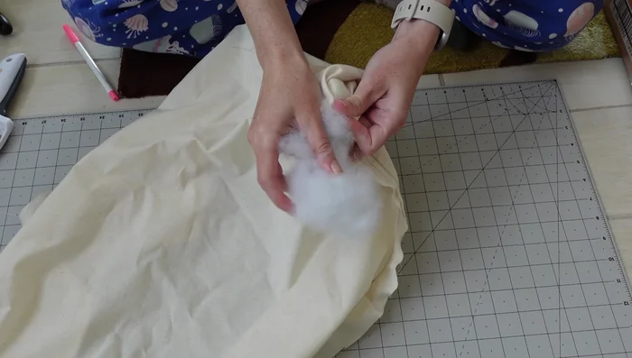 Close the stuffing holes.