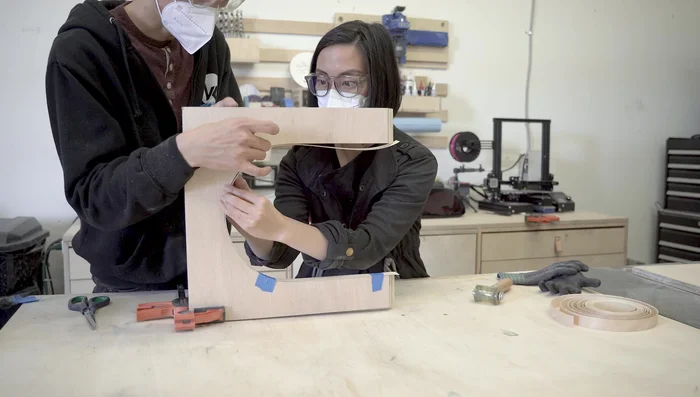 Apply Edge Banding (Using a Heat Gun and Roller initially, then an Iron)