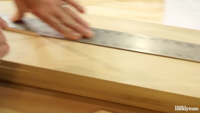 Use the cut side leg as a template to trace the angle onto the other side leg.