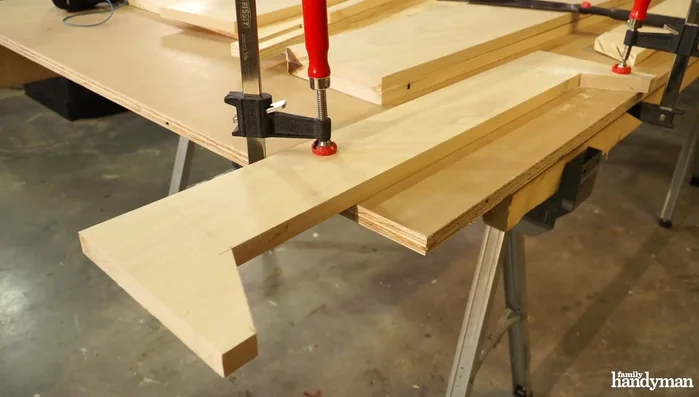 Use the cut side leg as a template to trace the angle onto the other side leg.